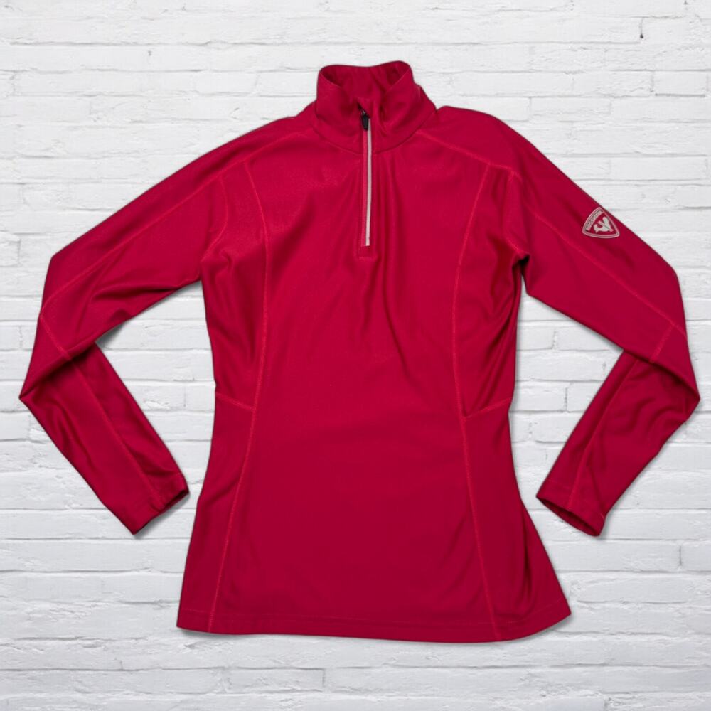 Rossignol Womens 1/4 Zip Pullover Athletic Shirt Size Small Pink - Picture 1 of 10